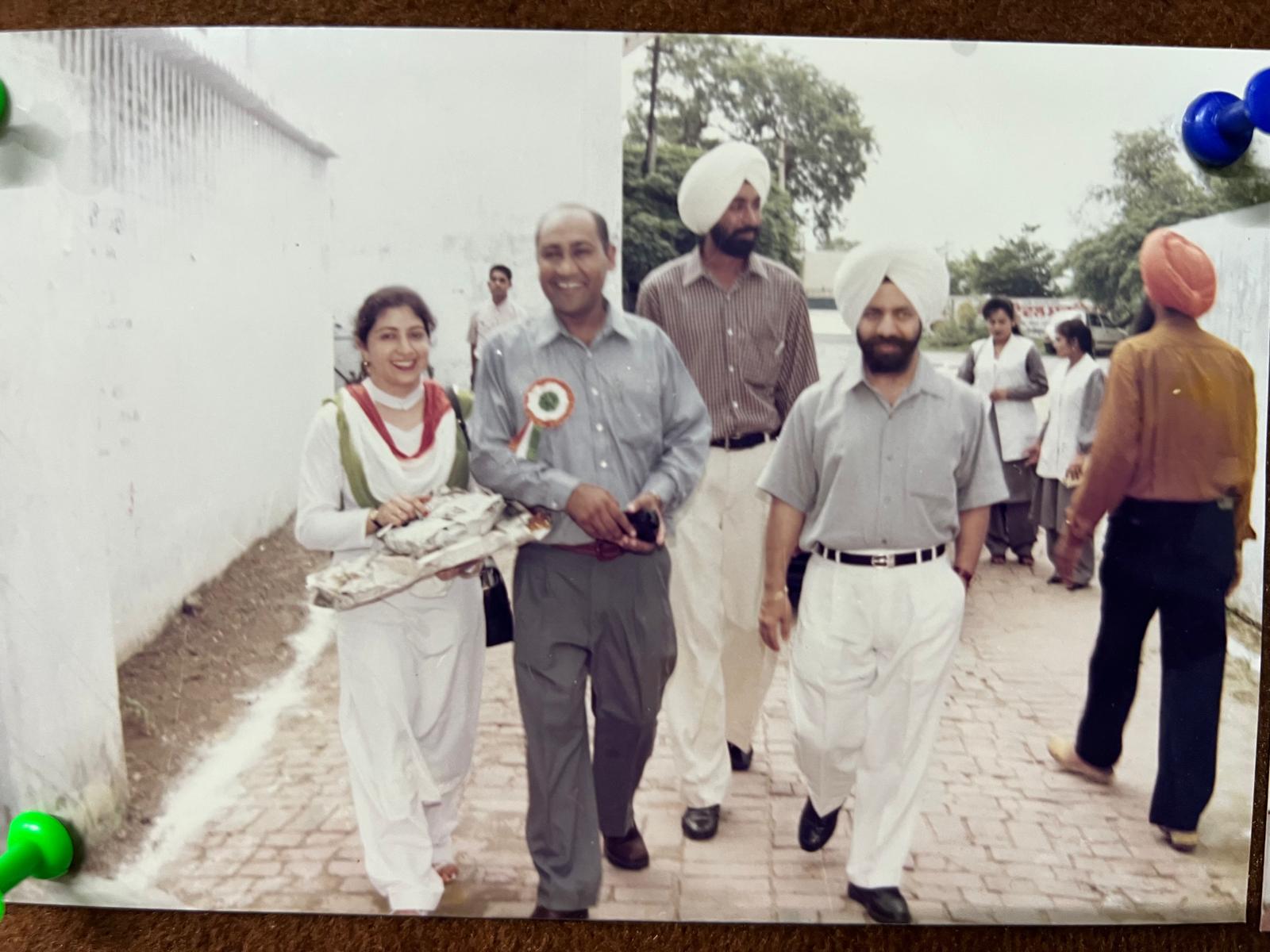 Society members arriving for a community welfare event