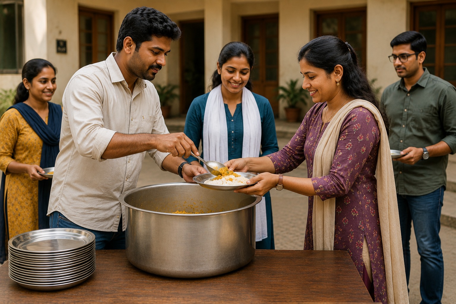 Community support and food distribution