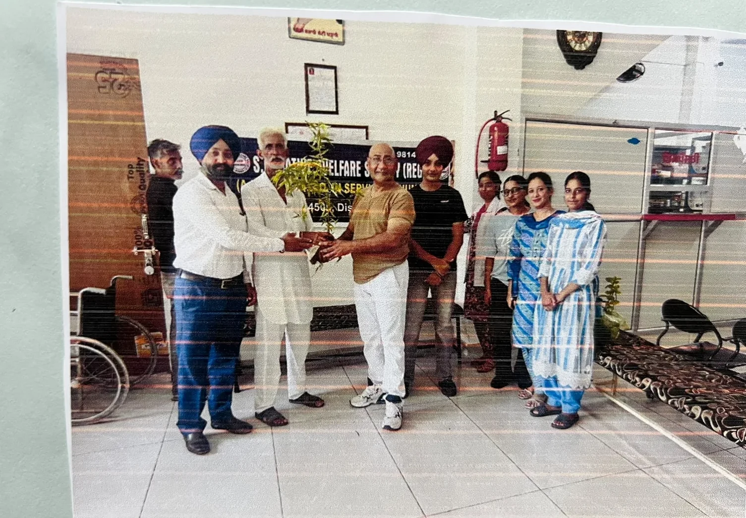 Plant handover at clinic support activity